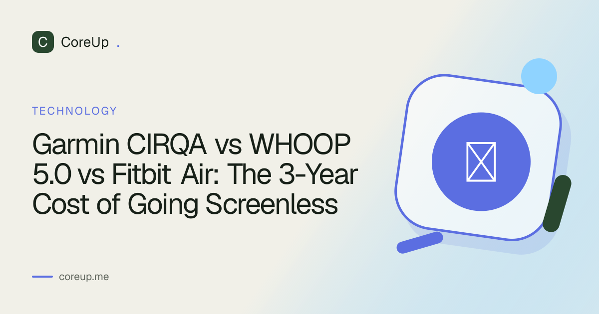 Garmin CIRQA vs WHOOP 5.0 vs Fitbit Air: The 3-Year Cost of Going Screenless