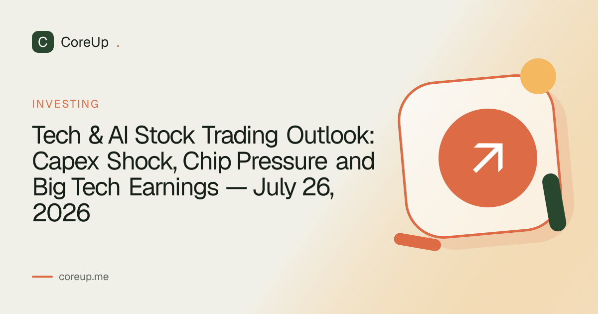 Tech & AI Stock Trading Outlook: Capex Shock, Chip Pressure and Big Tech Earnings — July 26, 2026