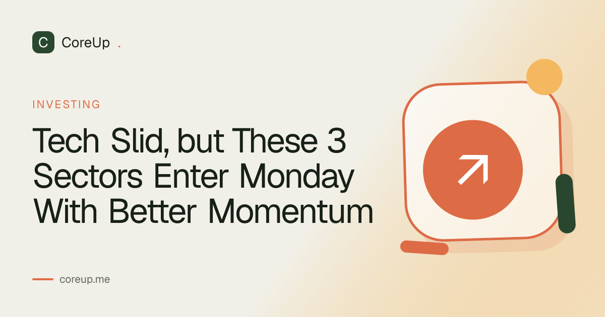 Tech Slid, but These 3 Sectors Enter Monday With Better Momentum